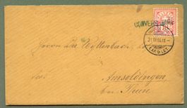 Brief mit Ziffermarke mit Stabstempel CONVERS GARE Gruppe 43