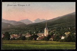 AK Wangen, Teilansicht mit Blick zur Kirche