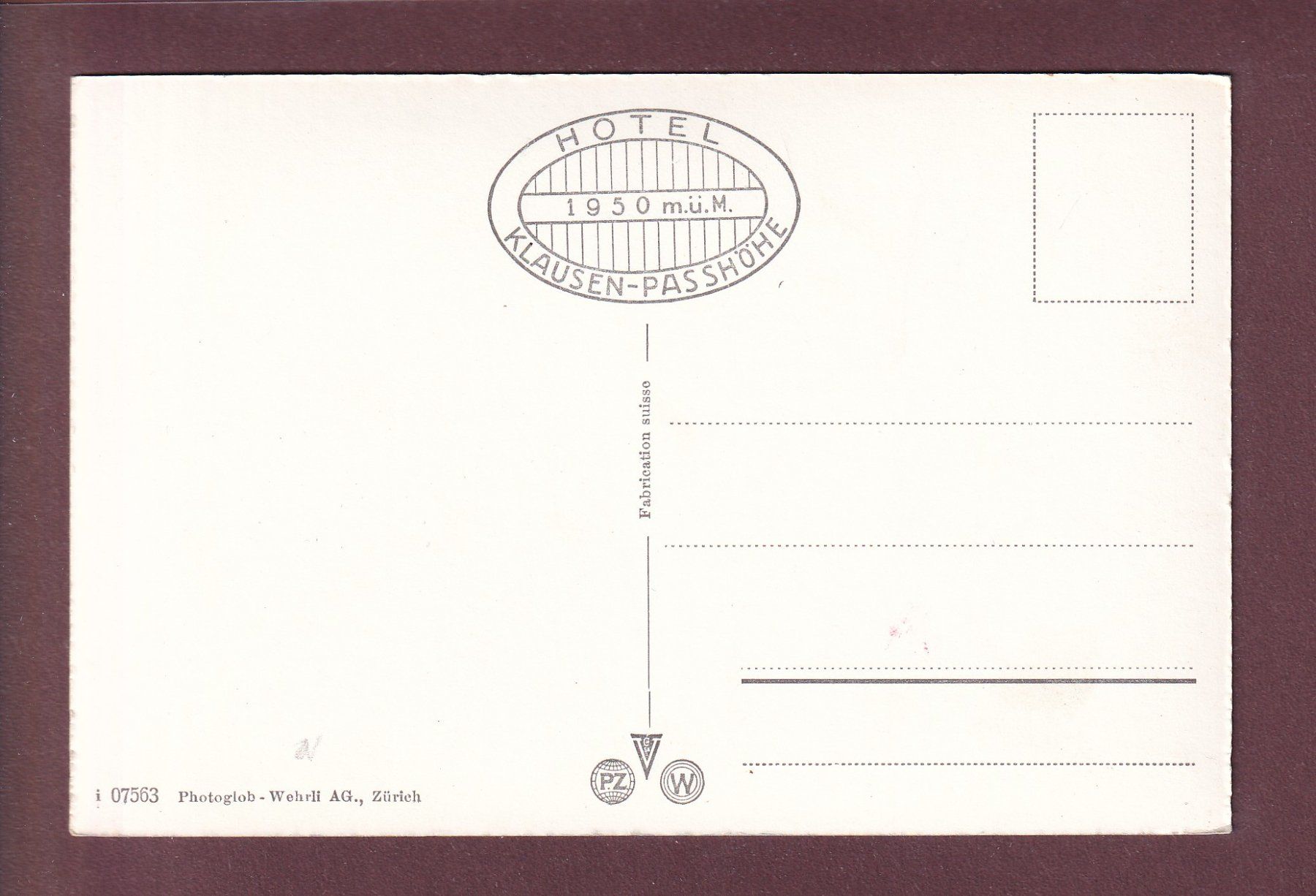 Cartoline postali: KLAUSEN-PASSHÖHE - Scheerhorn - Stäubifall – Usato da Pully venduto da nicecards 1