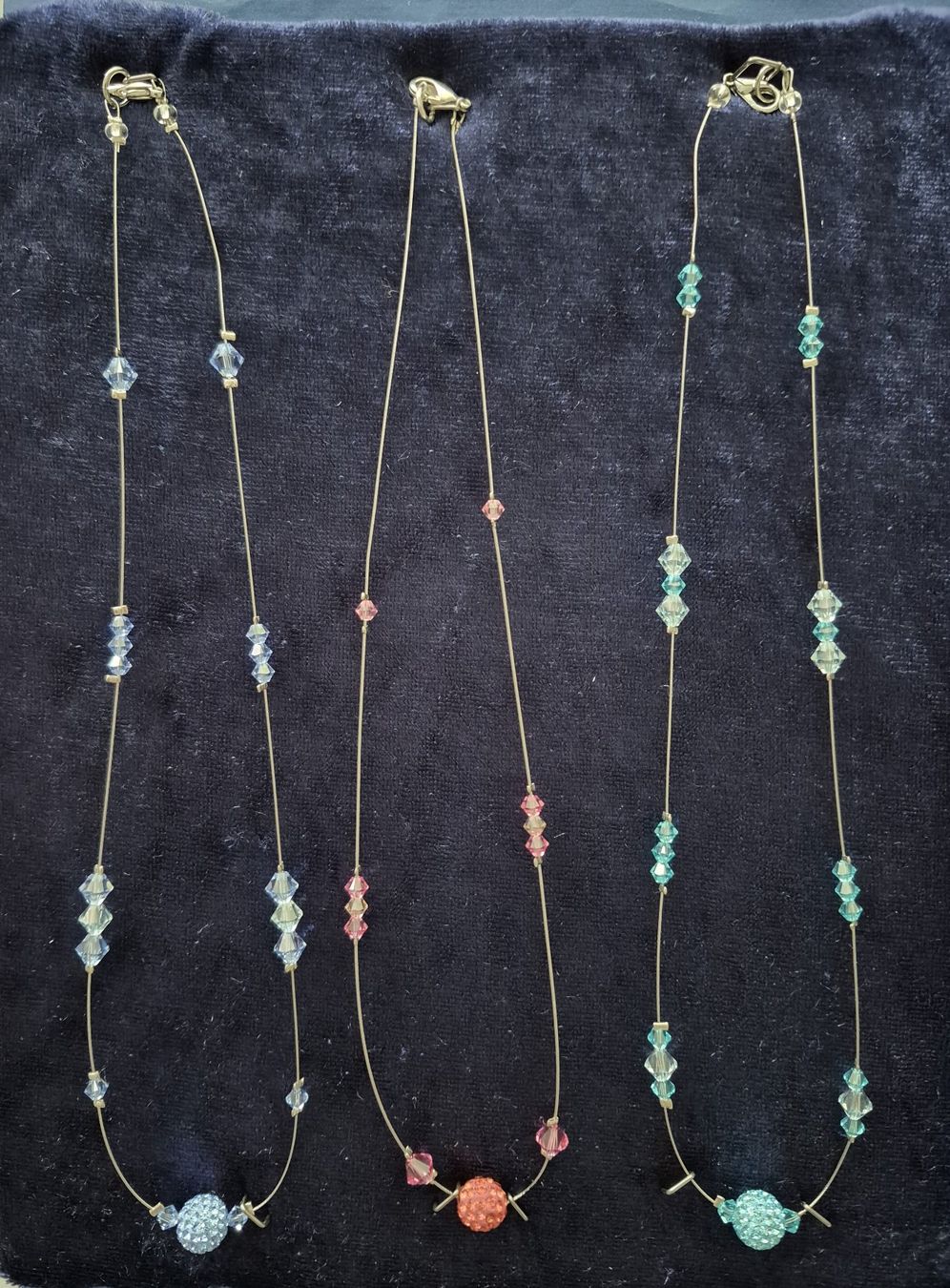 Catenine: Halskette mit Swarovski steine Handarbeit – Nuovo e nell'imballaggio originale da Neuenhof venduto da Angel40
