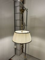 Deckenleuchte Messing 3-flammig Schirm beige guter Zustand