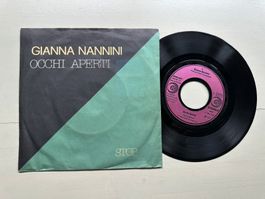 GIANNA NANNINI tolle Single Occhi aperti Kult Italy 80's