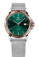 🇨🇭 Herrenuhr JOWISSA® Swissmade Grün Silber 42mm 5BAR NEU