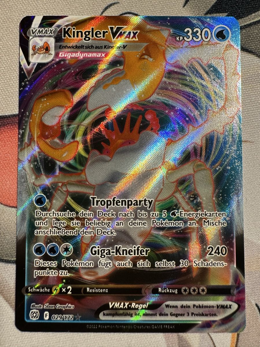 Pokémon Carte collezionabili: Kingler Vmax 029/172 – Nuovo (secondo la descrizione) da Therwil venduto da Jann_Crotti
