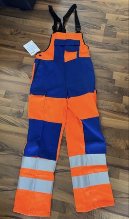 Neue Warnschutz-Latzhose, Grösse 50, Top Zustand!