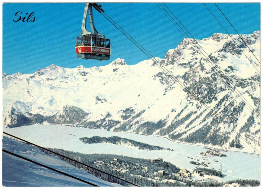 Cartoline postali: Sils - Luftseilbahn Furtschellas – Usato da Binningen venduto da Mountainrider