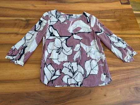 MARC O POLO tolle gestreifte Bluse  mit Blumenmuster Gr. 34