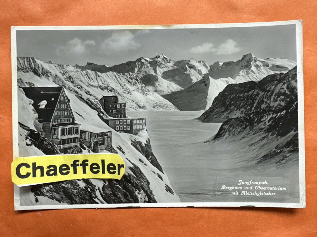 Cartoline postali: Alte Ansichtskarte Jungfraujoch 1934 – Usato da Zürich venduto da Chaeffeler