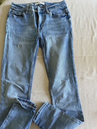 MNG Denim Kim Jeans - Size EUR 36 - Light Wash Slim Fit - Pe