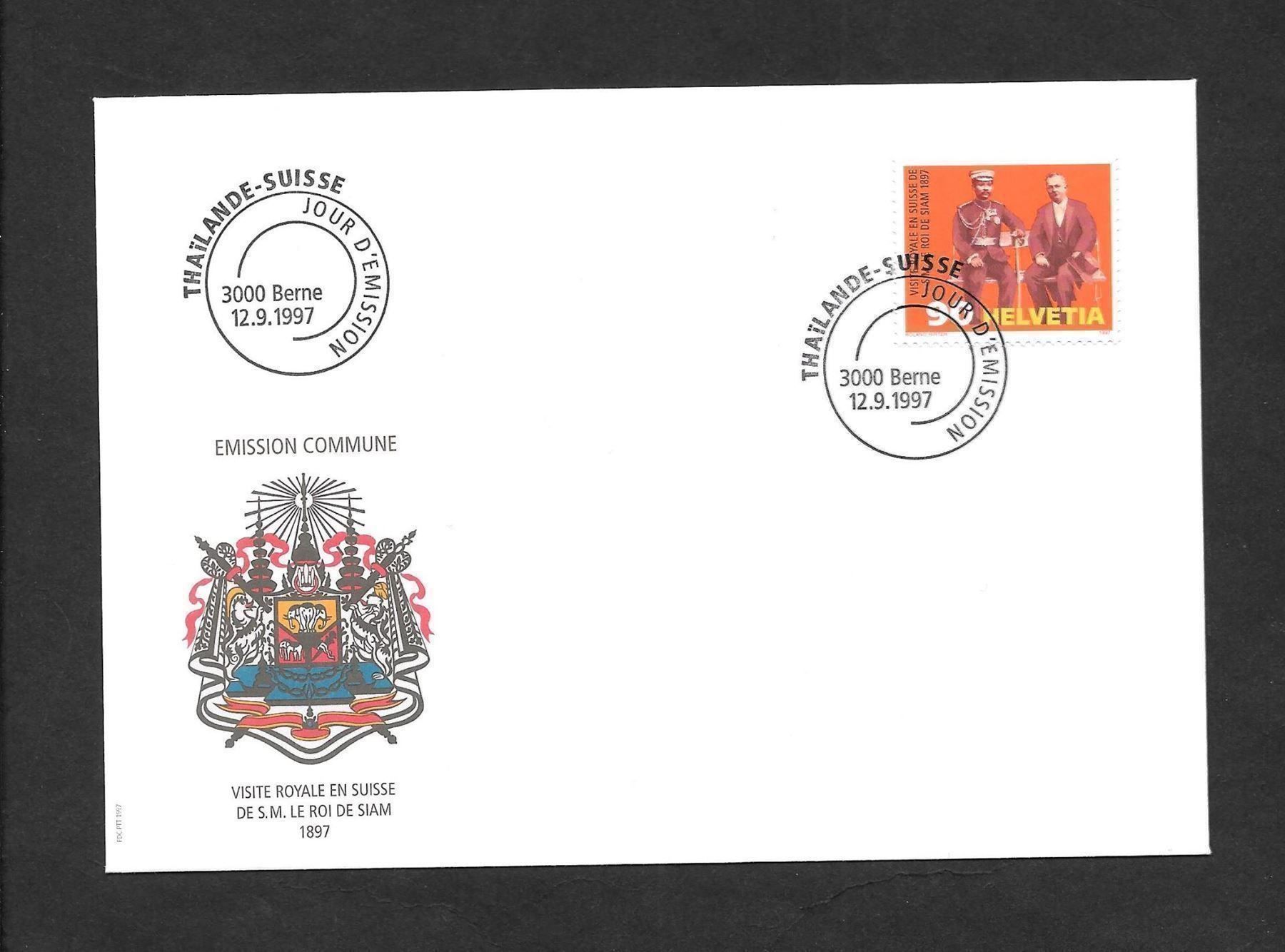Tutti i francobolli: FDC 926 Schweiz-Thailand ET 12.9.1997 – Nuovo (secondo la descrizione) da Olten venduto da clotaldi