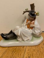 Porzellanfigur Hirte Zsolnay Ungarn Hand bemalt
