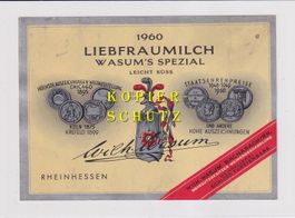 Etikette - Liebfraumilch Wasum's Spezial 1960 /bd