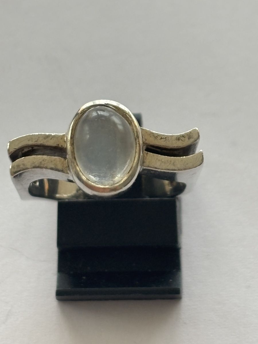 Anelli: Vintage Silber 925 Ring mit Mondstein – Usato da Langnau am Albis venduto da flusspflege