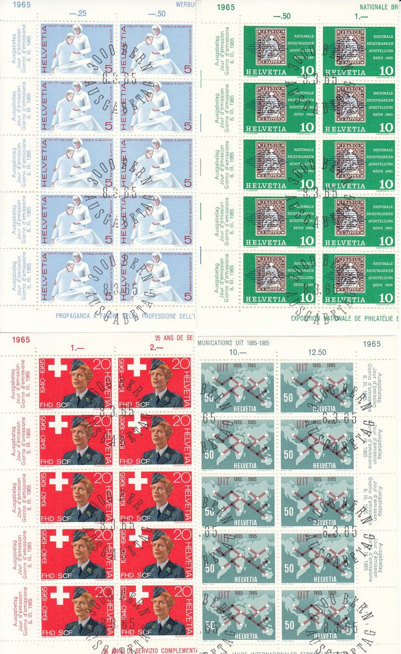 Tutti i francobolli: SBK 428 - 431 Teilbogen mit ET – Usato da Bürglen TG venduto da StampGraf