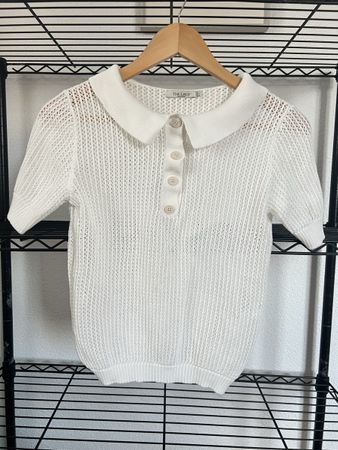 THE LACE Strick-Poloshirt, Grösse S.
