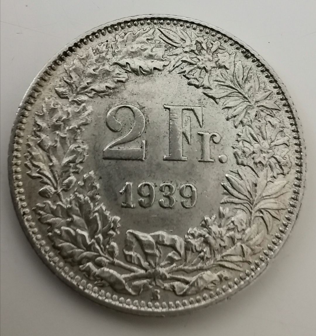 Tutti le monete: 2 Franken 1939 Silber – Usato da Zürich venduto da turbopuz