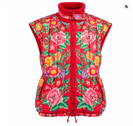 Veste T.38 sans manches matelassée florale Léonard