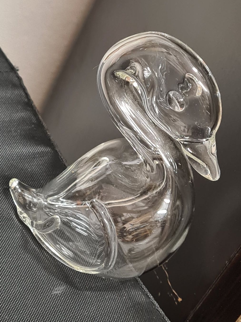 Figuren: Glas Figur Schwan, innen hohl, diagonal 14 cm – Gebraucht aus Amriswil von kleindeko 5