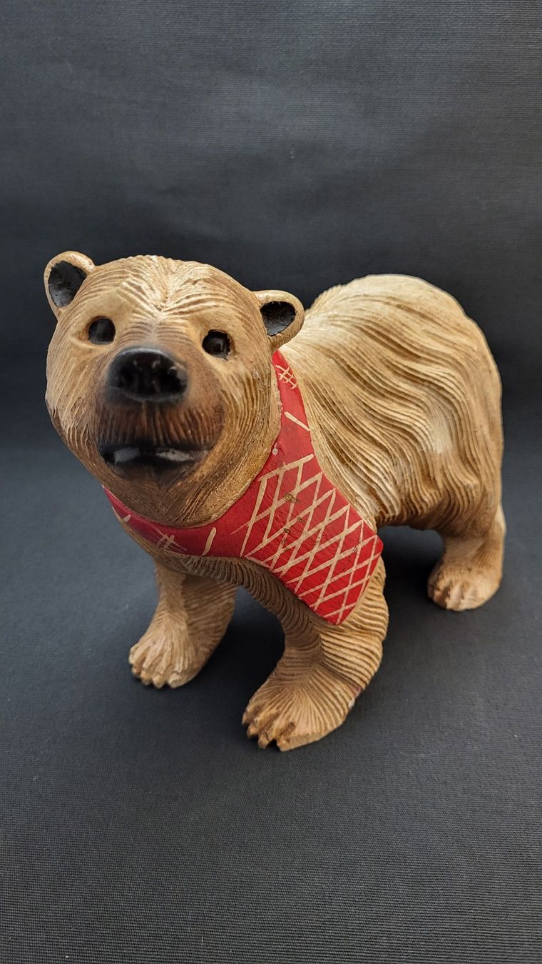 Figurines: Holzschnitzerei POLARBÄR MIT SCHAL – D'occasion à Basel par spinne02 7