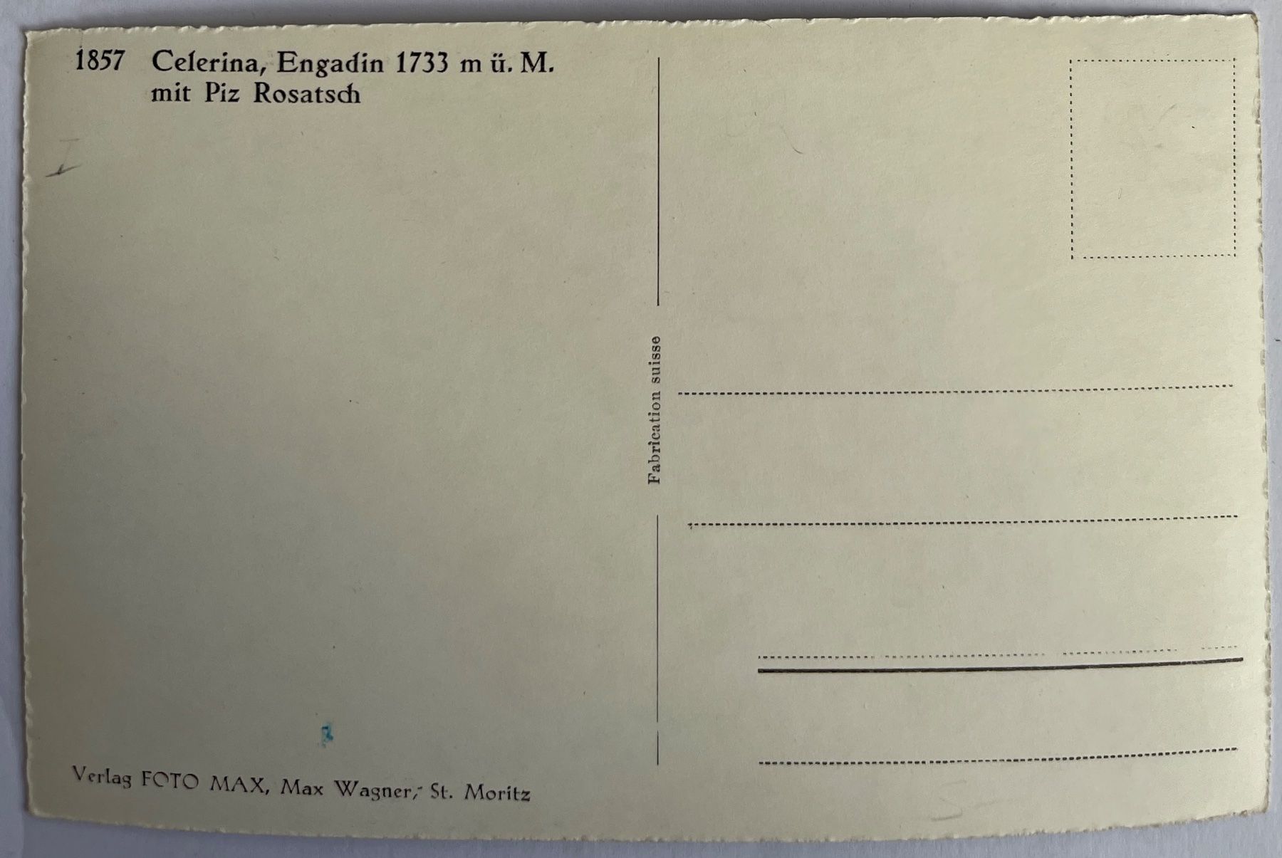 Cartoline postali: AK: CELERINA – Usato da Lutry venduto da Ediego 1