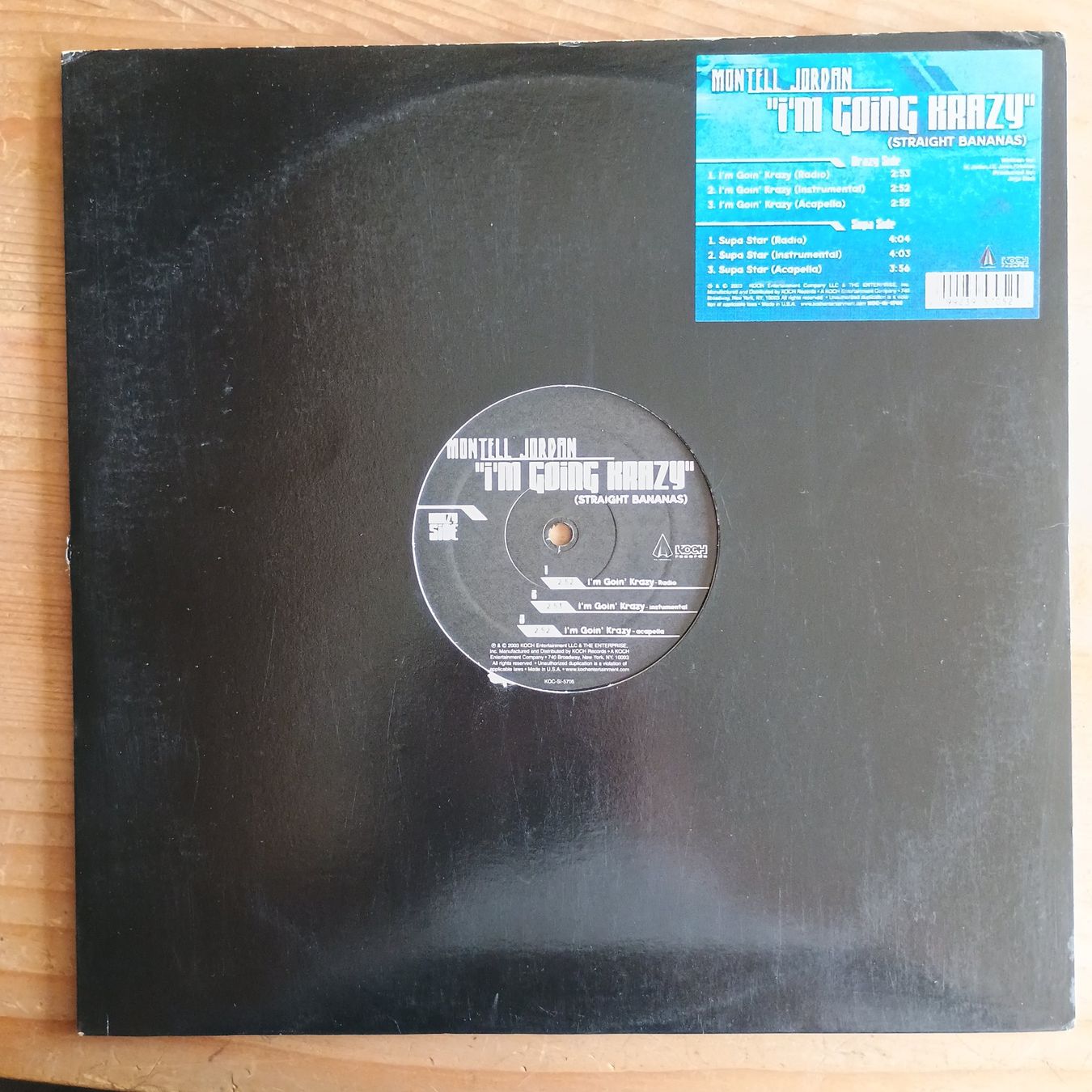 Dischi in vinile: Montell Jordan ‎– I'm Going Krazy  12" US-2003 VG+/VG – Usato da münchenstein venduto da karl_heinz_krasser