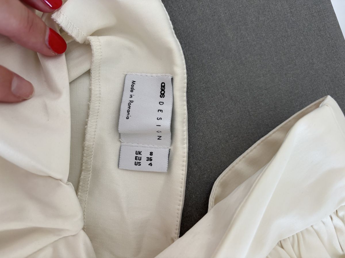 Asos Top: ASOS DESIGN white puff sleeve top size US 4 – Usato da Zürich venduto da mps_9cp7 2