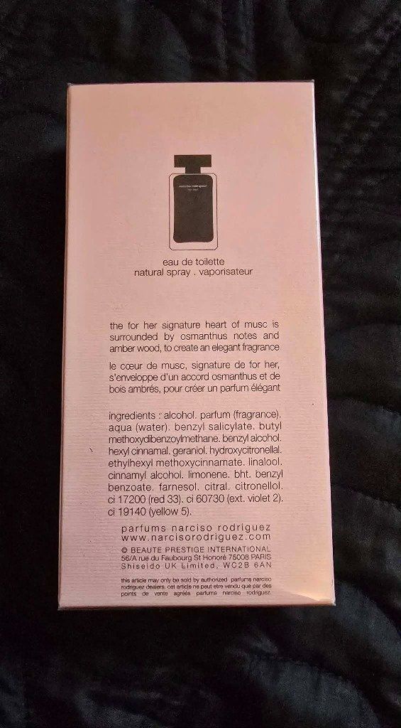 Narciso Rodriguez Profumi & Eau de Toilette: Narciso Rodriguez for her Eau de Toilette 100ml – Nuovo e nell'imballaggio originale da Zürich venduto da raf_7yfd 2