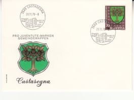 Werbedautmstempel K 715 Castasegna mit ET