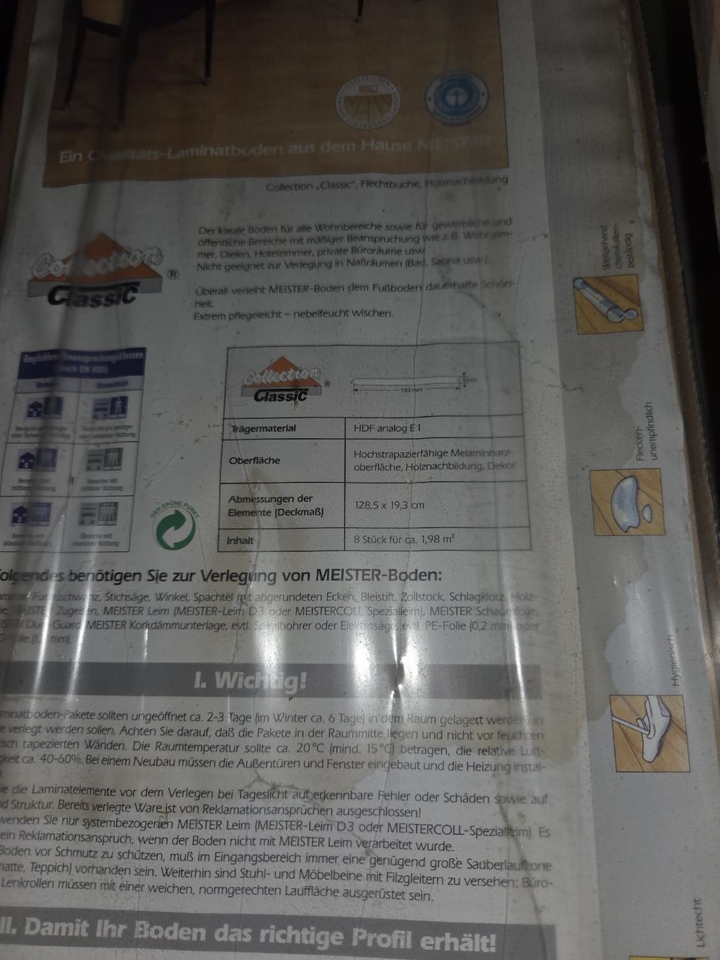 Articoli in legno: 2 Pack Laminat und ein paar Reste – Nuovo (secondo la descrizione) da Lostorf venduto da _Venus_ 2