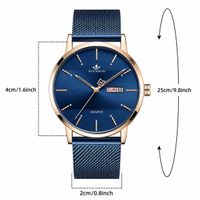 Neue Herrenuhr Armbanduhr Quarzuhr Edelstahl mit Kalender