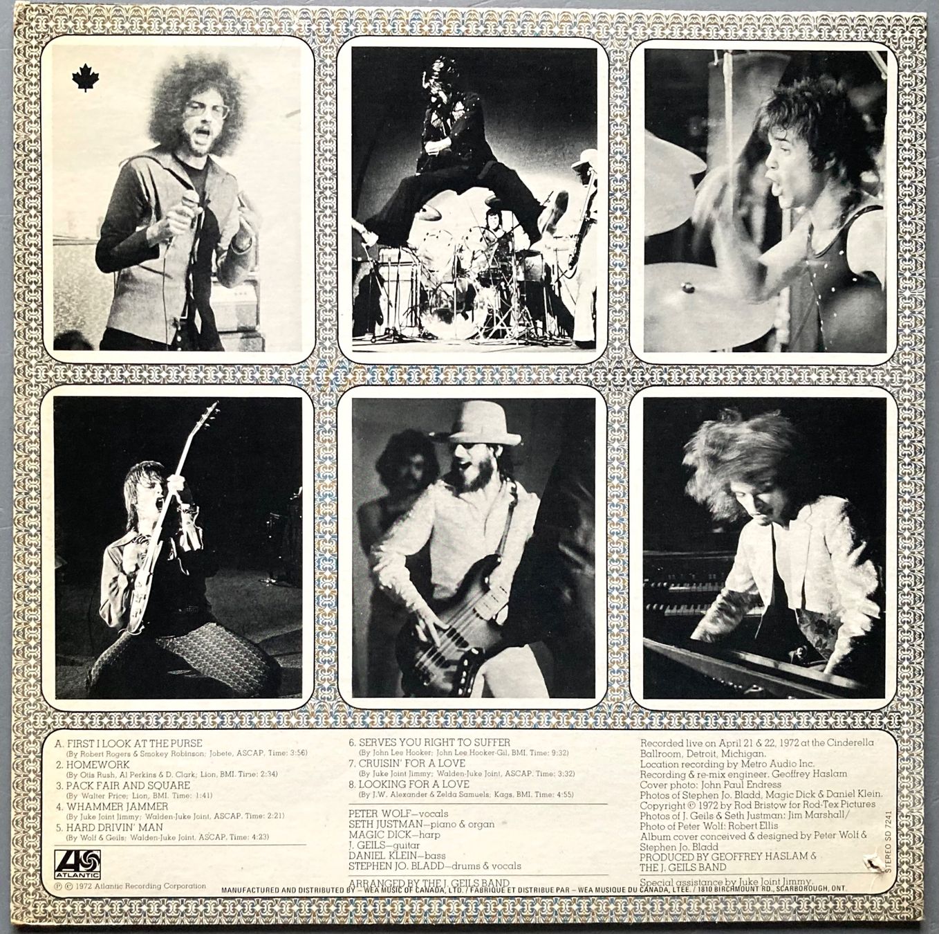 Dischi in vinile: THE J. GEILS BAND - "LIVE" FULL HOUSE – Usato da Poliez-Pittet venduto da Newtown-Records 1