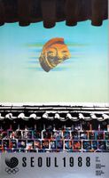 Olympic Games Seoul 1988 Olympische Spiele Original Plakat