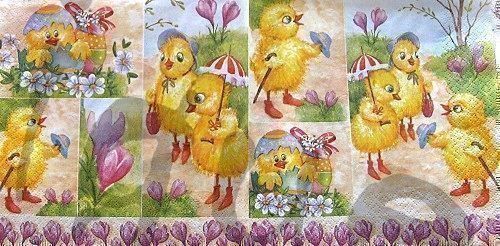 Tovaglioli: Serviette küken (o106) 3Stk. – Nuovo (secondo la descrizione) da Schlatt TG venduto da kreativ-atelier