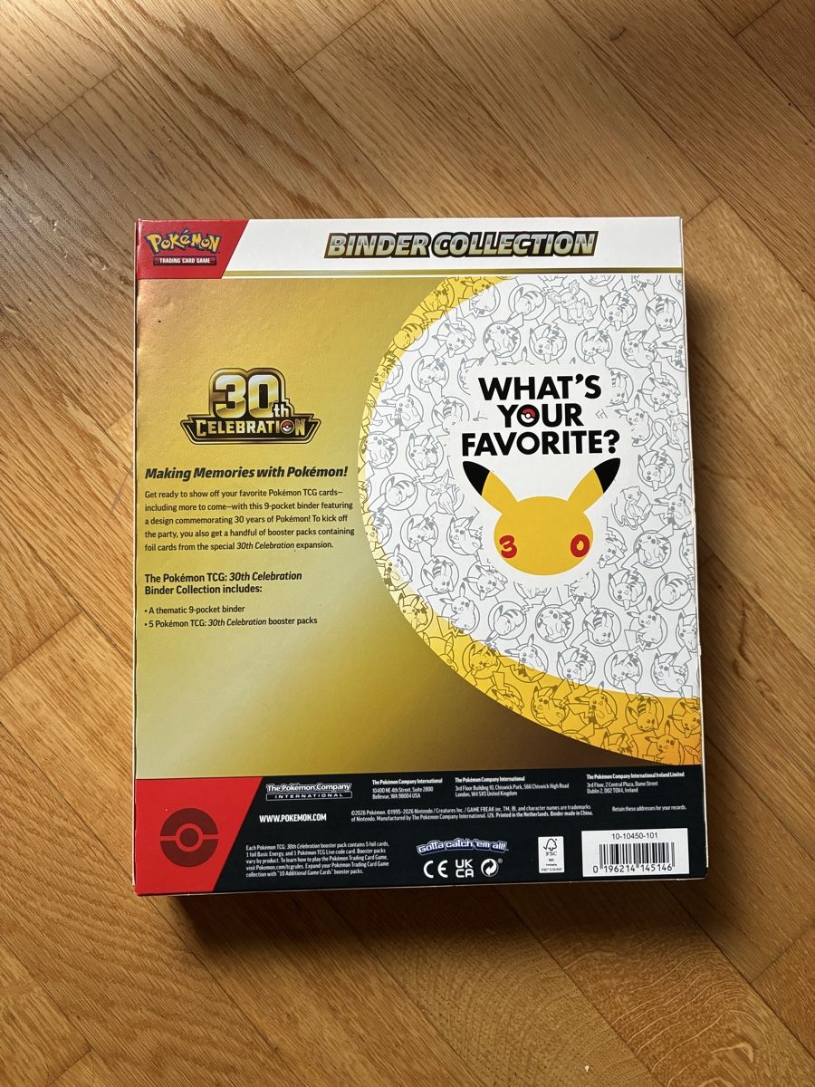 Pokémon Carte collezionabili: Binder collection 30th pokemon anniversary  – Nuovo e nell'imballaggio originale da Basel venduto da maksik 1