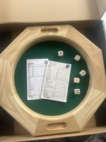 Yatzy Spiel mit Holz Einfassung guter Zustand