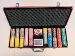 Poker Suitcase Set 500 Chips Like New