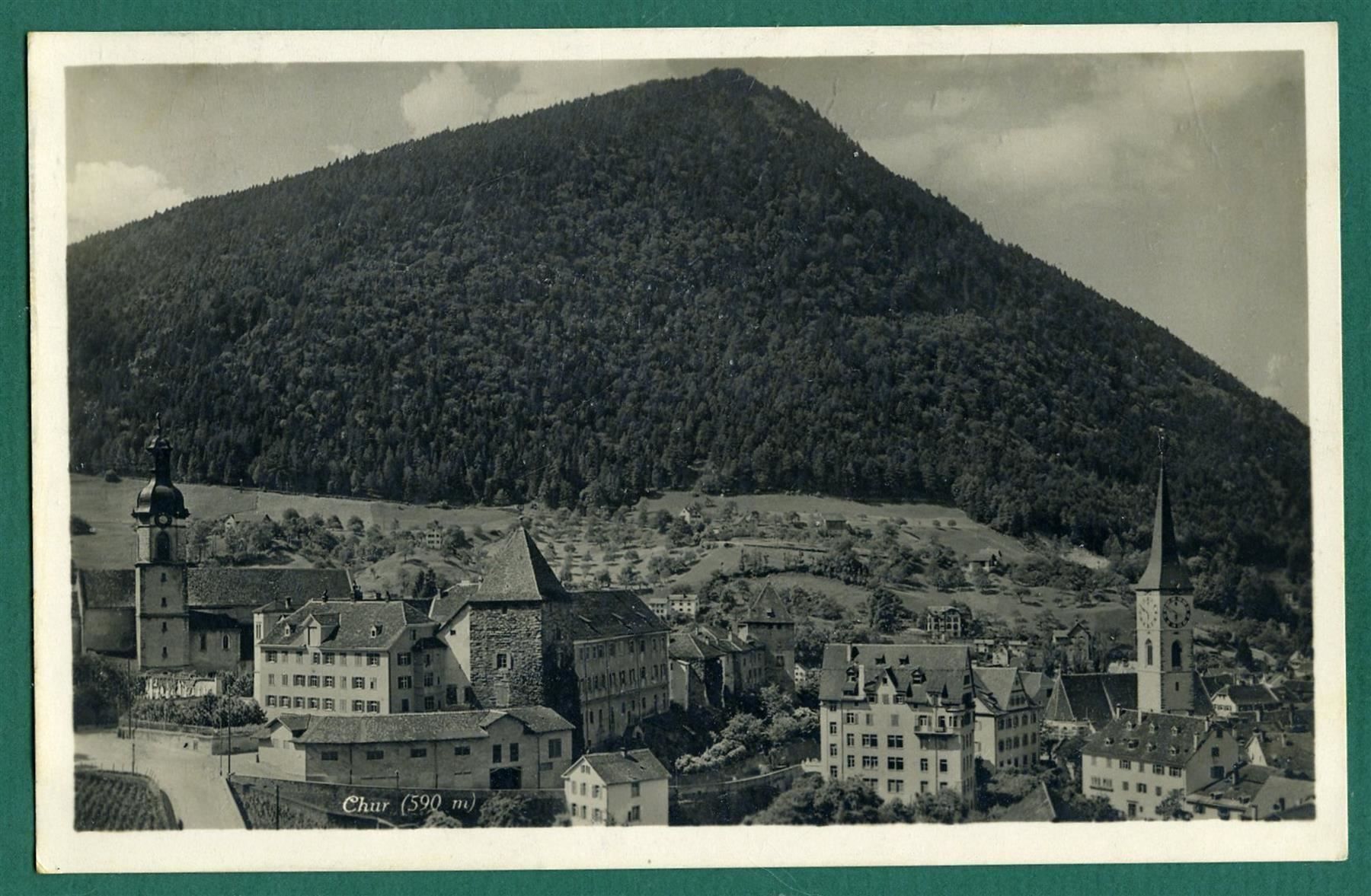 Cartoline postali: Chur, Teilansicht, 1935, gelaufen – Usato da Sargans venduto da Hausi1951