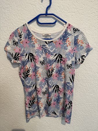 Orsay Shirt Blumen rosa weiss blau Gr. S
