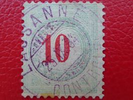 1884: Nr.18A (K), violetter LAUSANNE -Stempel EX- Bossert Sl