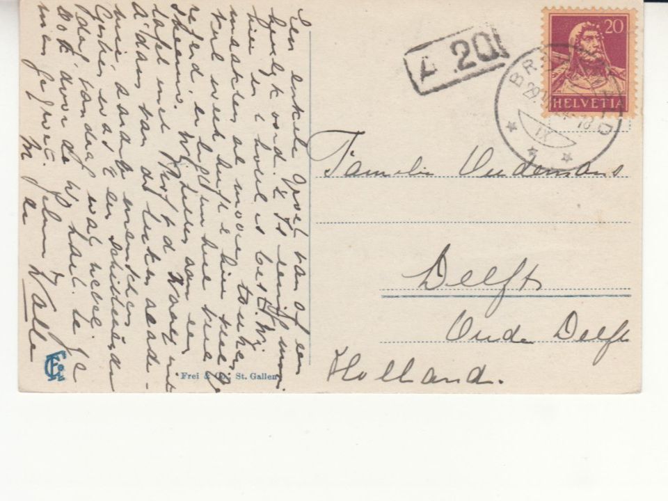 Ansichtskarten: Braunwald Alp 1924 – Gebraucht aus Bürglen TG von StampGraf 1