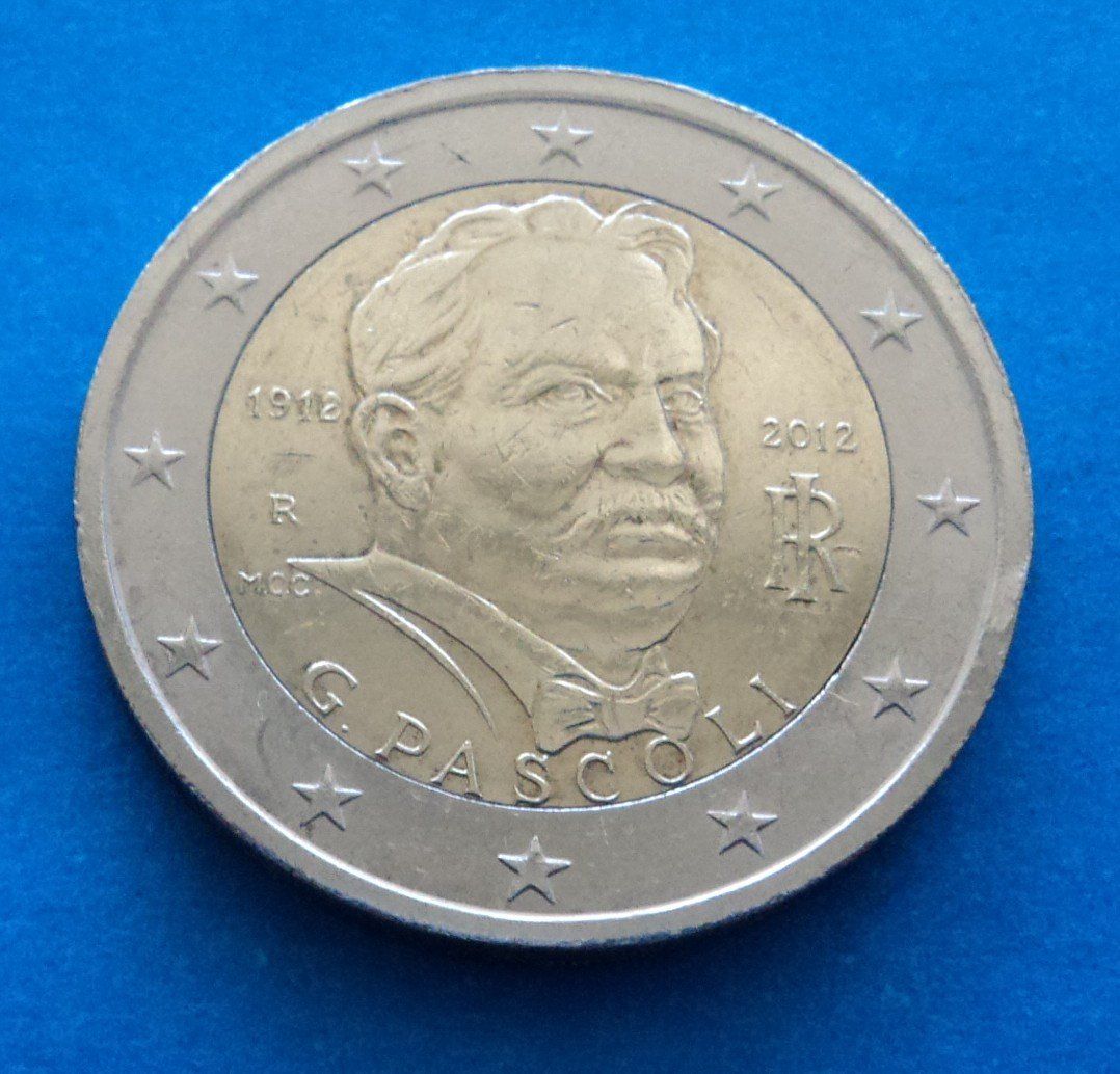 Tutti le monete: Italien: 2 Euro G. Pascoli 2012, SS – Usato da Basel venduto da maripas17