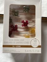 Fall String Lights - Maple Leaf Design, New in Box, Autumn