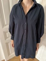 Damen Hemdblusenkleid dunkelblau Grösse S