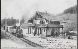 1902 AK Six Fontaines Bahnhof+Bahn o STE-CROIX selten ab 1.-