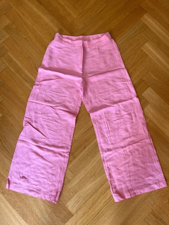 Rosa Leinenhose Damen Gr. 38