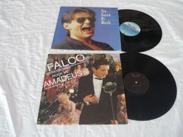 2x Vinyl - Falco - amadeus + sound of music   - 80s Pop