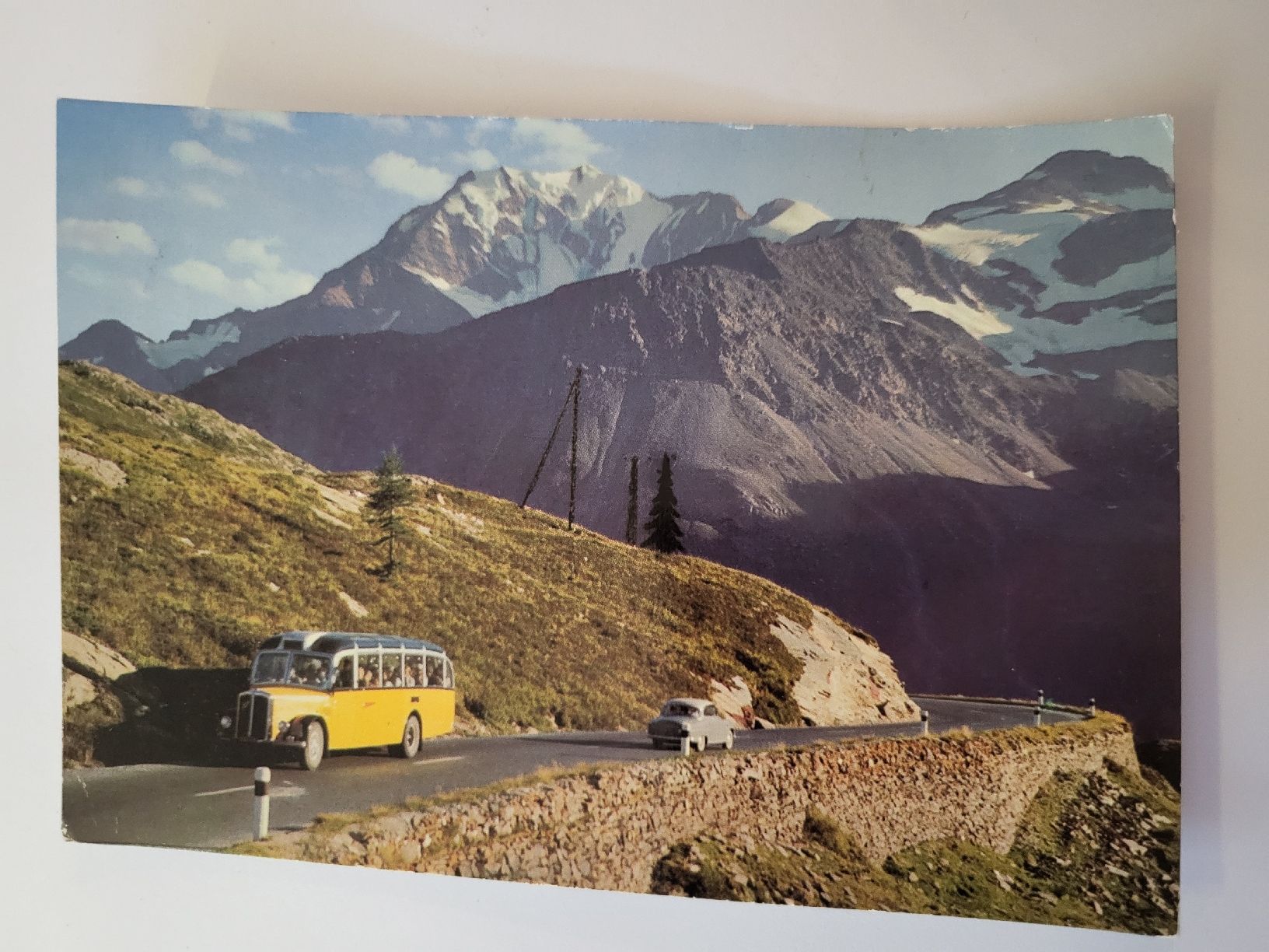 Cartoline postali: Ansichtskarte Alpenstrasse Postauto Saurer Rmu – Usato da nunningen venduto da mic_88k2