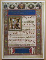 Fragment Antiphonar Papst Clemens VII., Faksimile 41x57.5cm