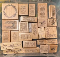 25 Holzstempel verschiedene Motive 