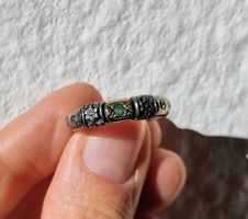 Bague argent 925 & or 14K artisanale modèle unique